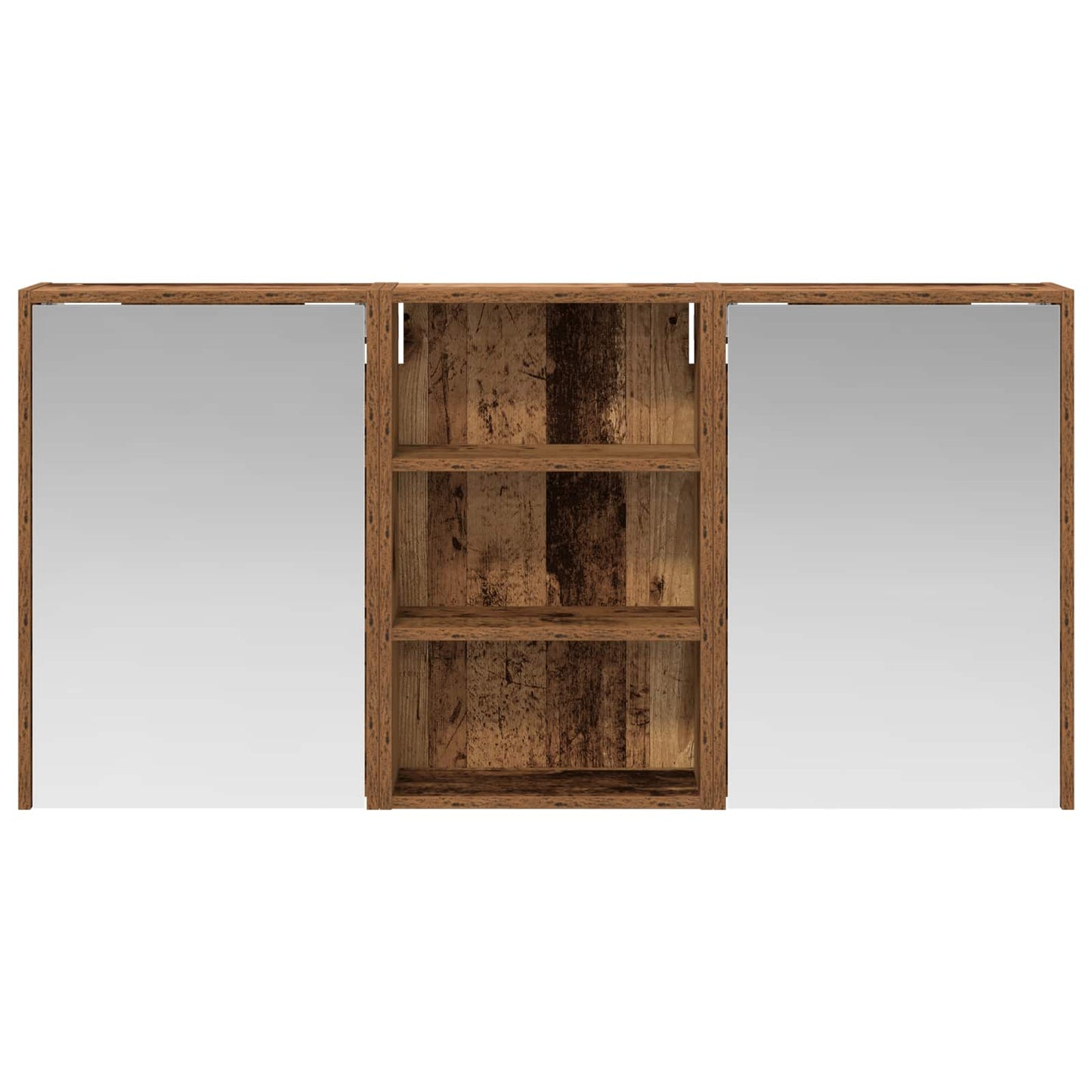 Badeværelsesskabsæt 3 stk. 126 x 16 x 62.5 cm Konstrueret træ