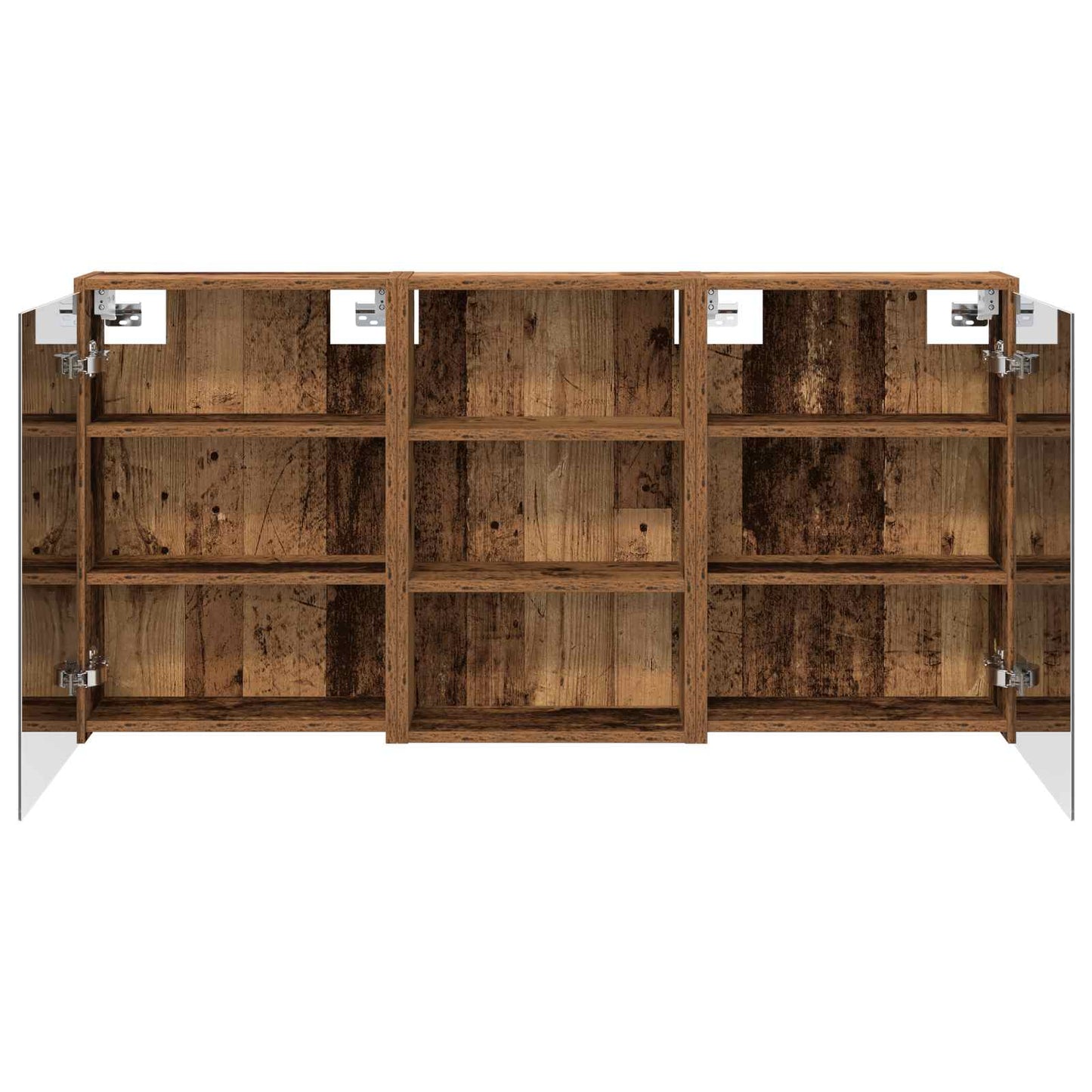 Badeværelsesskabsæt 3 stk. 126 x 16 x 62.5 cm Konstrueret træ