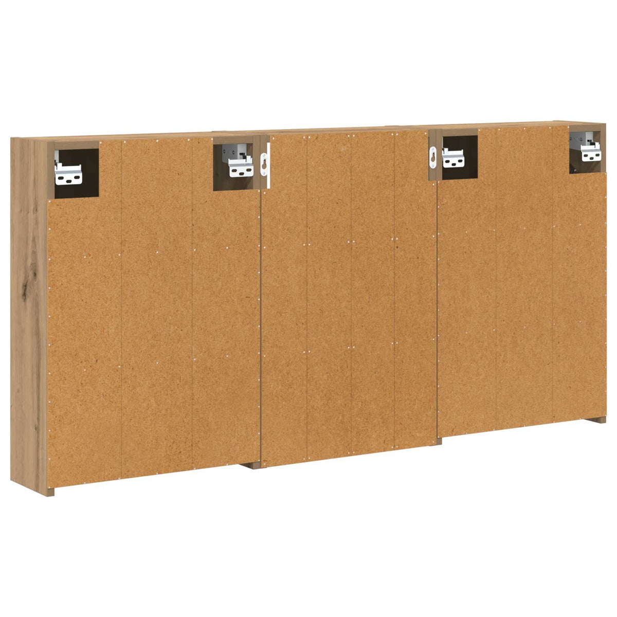 Badeværelsesskabsæt 3 stk. 126 x 16 x 62.5 cm Konstrueret træ