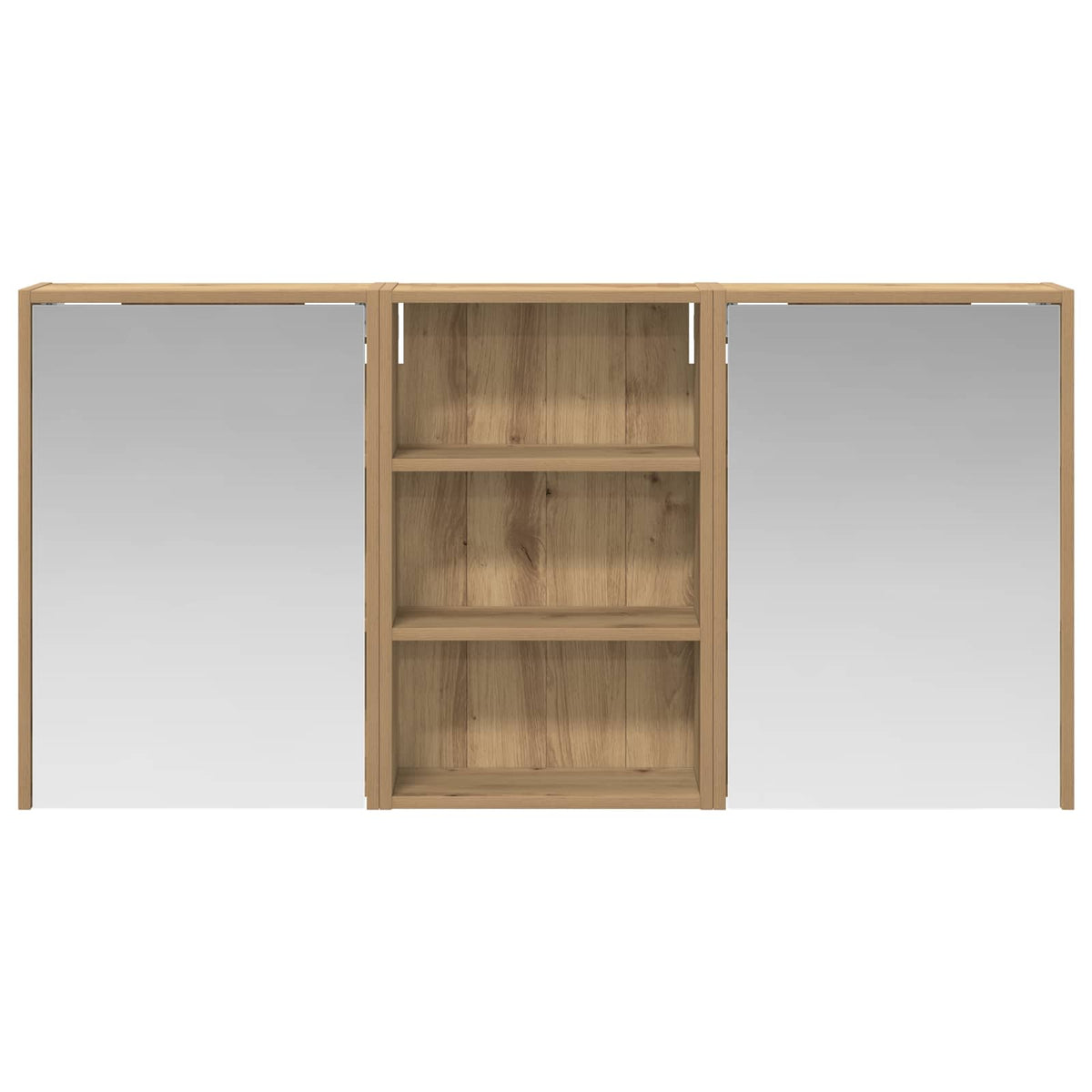 Badeværelsesskabsæt 3 stk. 126 x 16 x 62.5 cm Konstrueret træ