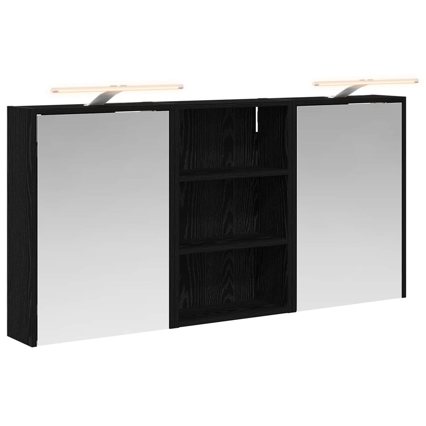 Badeværelsesskabsæt 3 stk. 126 x 16 x 62.5 cm Konstrueret træ