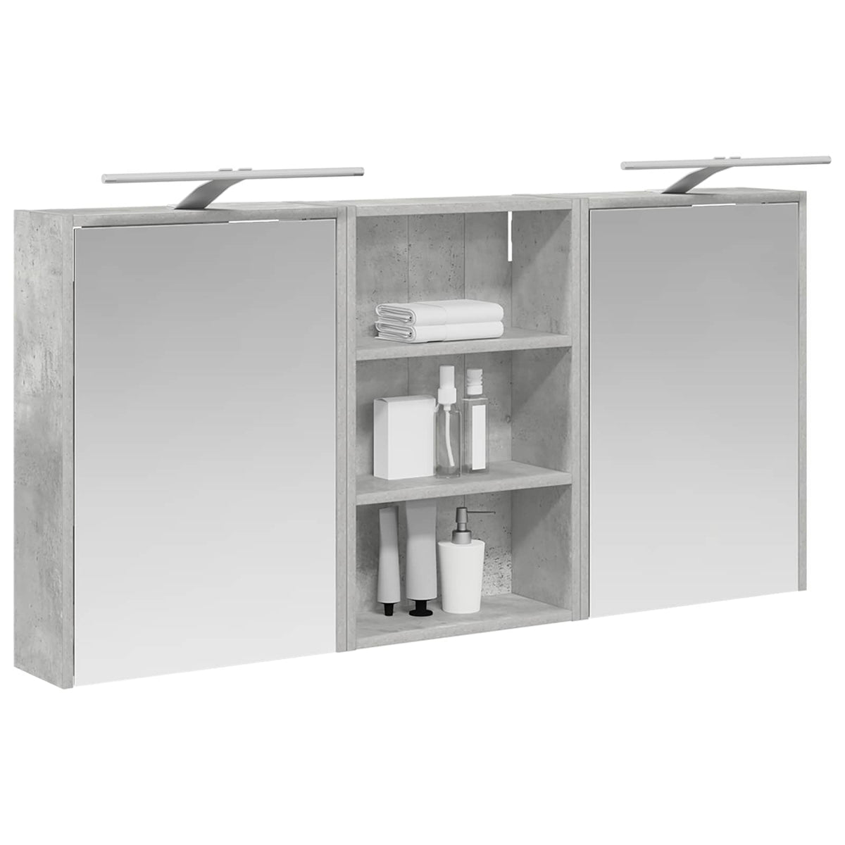 Badeværelsesskabsæt 3 stk. 126 x 16 x 62.5 cm Konstrueret træ
