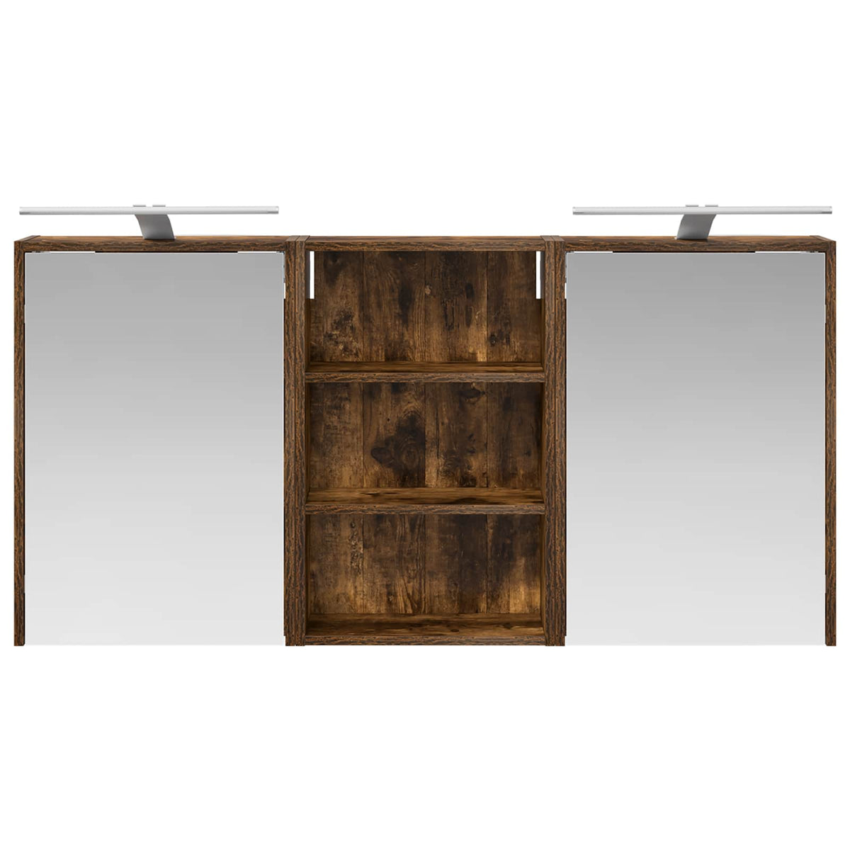 Badeværelsesskabsæt 3 stk. 126 x 16 x 62.5 cm Konstrueret træ