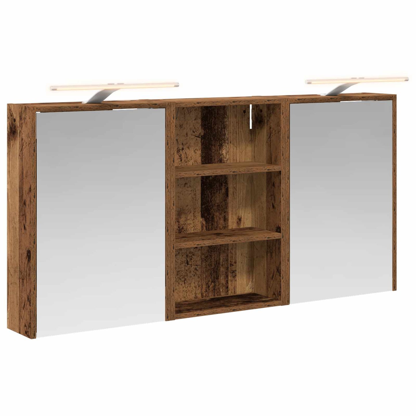 Badeværelsesskabsæt 3 stk. 126 x 16 x 62.5 cm Konstrueret træ