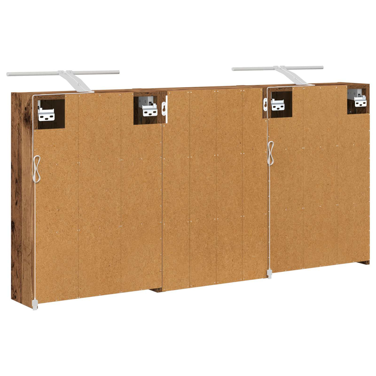 Badeværelsesskabsæt 3 stk. 126 x 16 x 62.5 cm Konstrueret træ