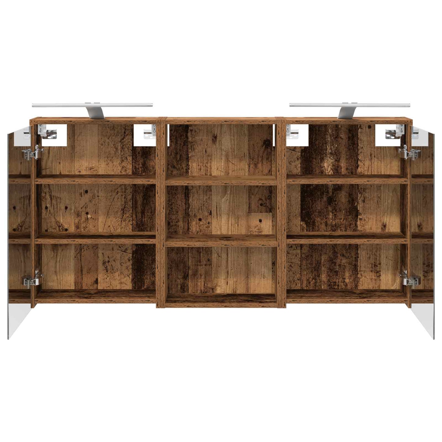 Badeværelsesskabsæt 3 stk. 126 x 16 x 62.5 cm Konstrueret træ