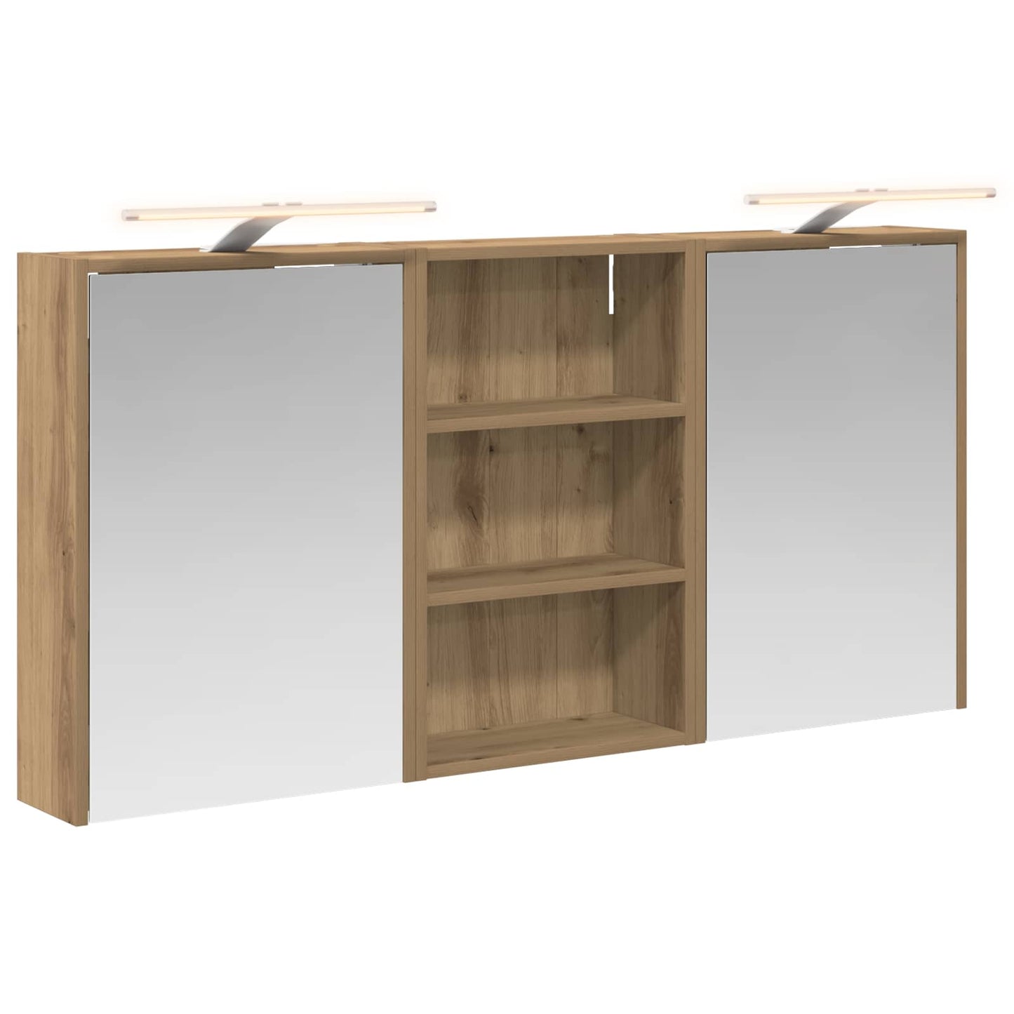 Badeværelsesskabsæt 3 stk. 126 x 16 x 62.5 cm Konstrueret træ