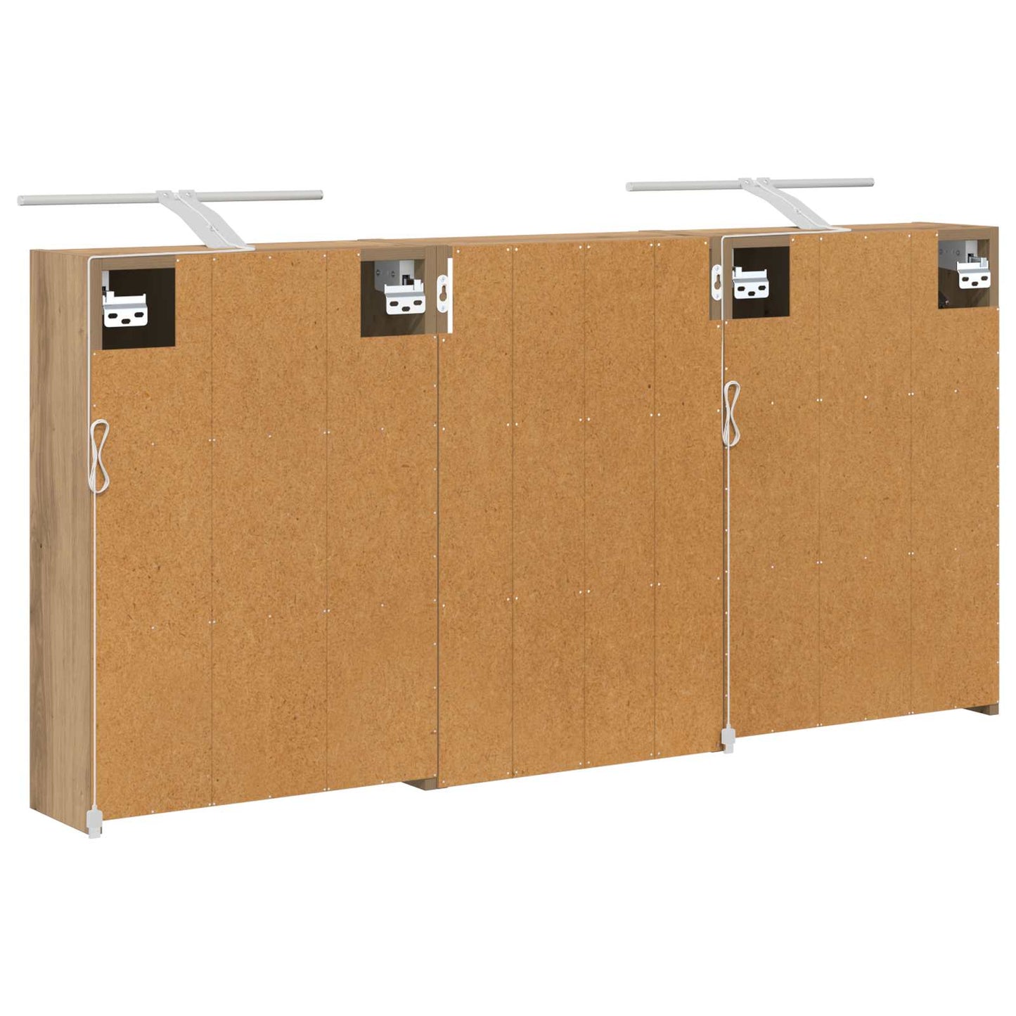 Badeværelsesskabsæt 3 stk. 126 x 16 x 62.5 cm Konstrueret træ