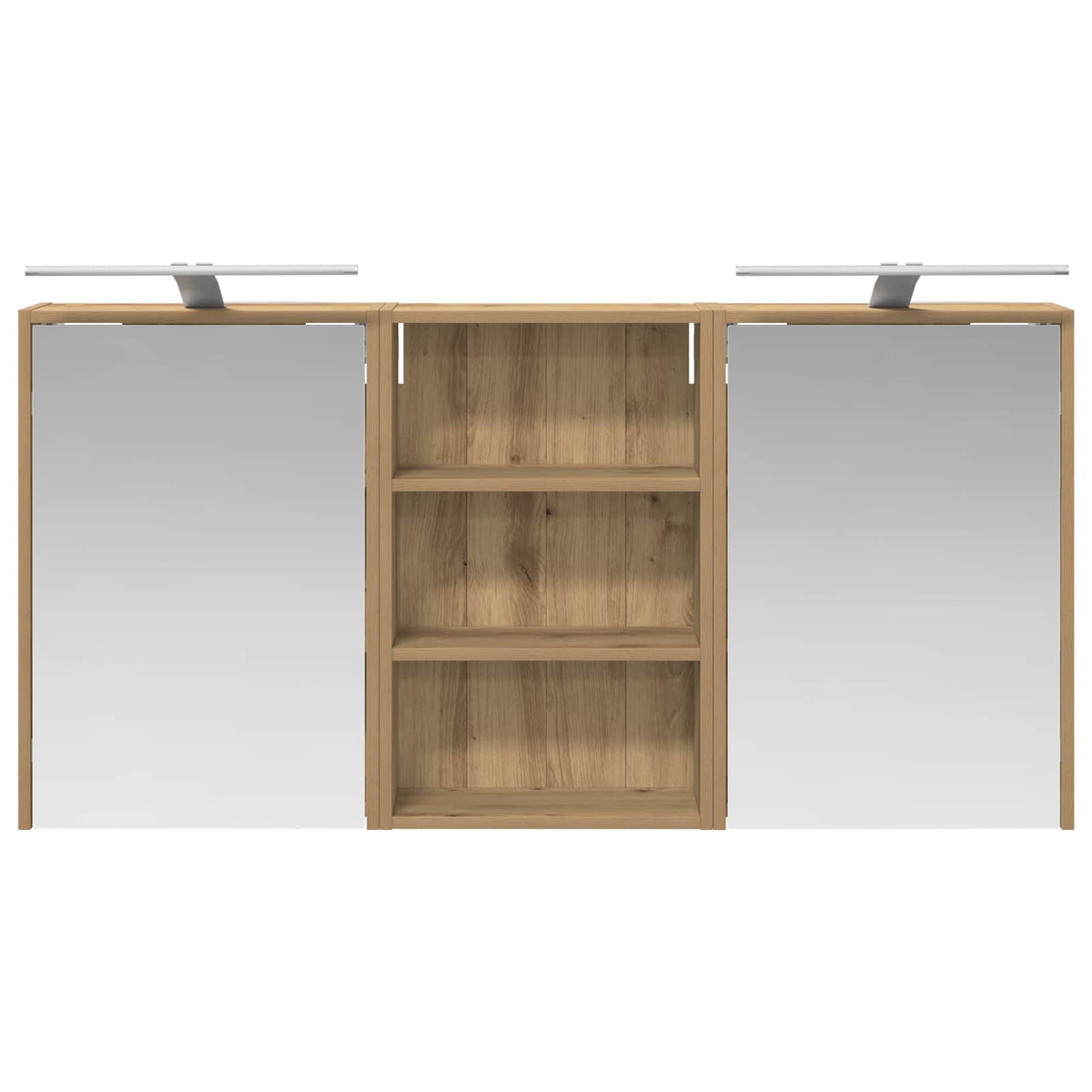 Badeværelsesskabsæt 3 stk. 126 x 16 x 62.5 cm Konstrueret træ