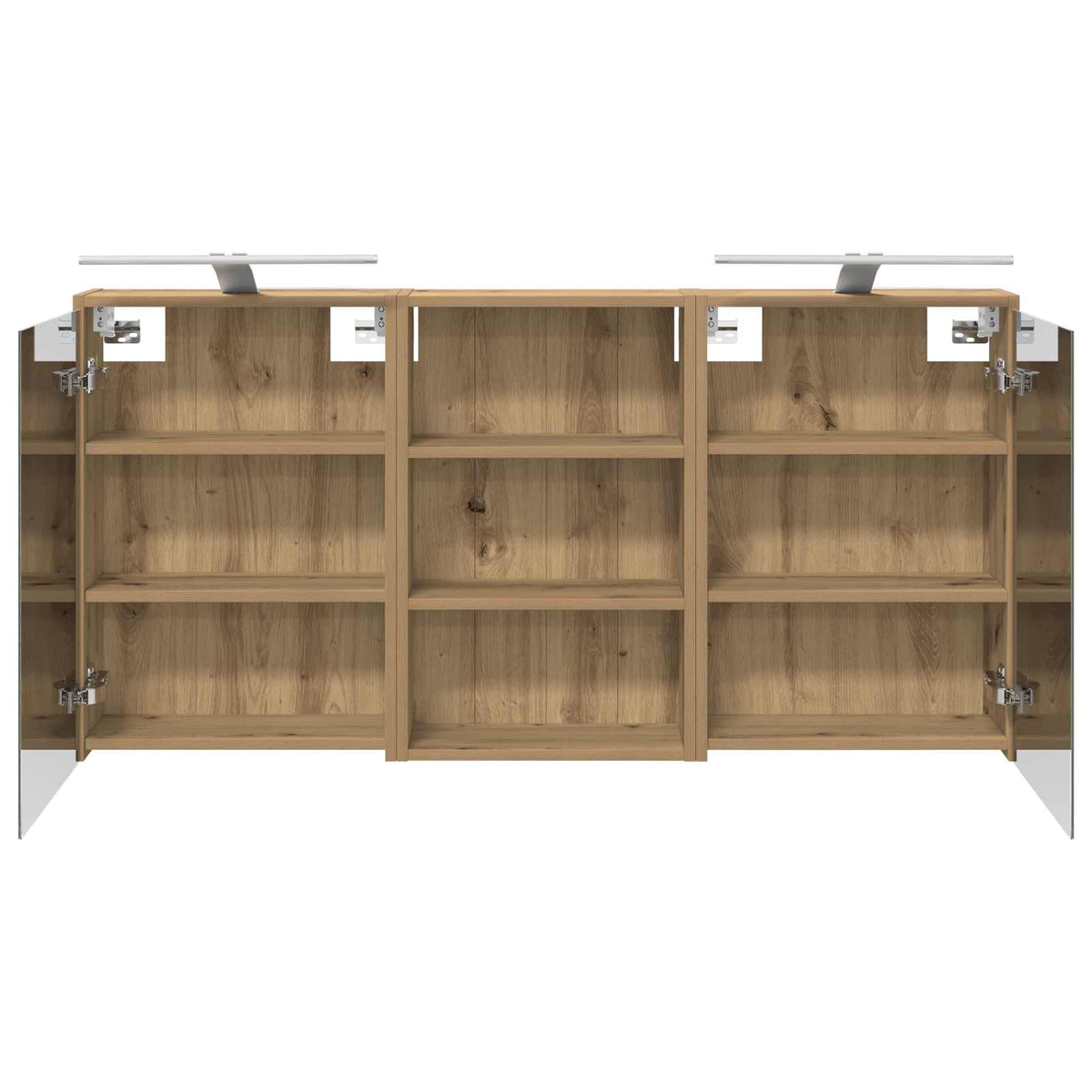Badeværelsesskabsæt 3 stk. 126 x 16 x 62.5 cm Konstrueret træ