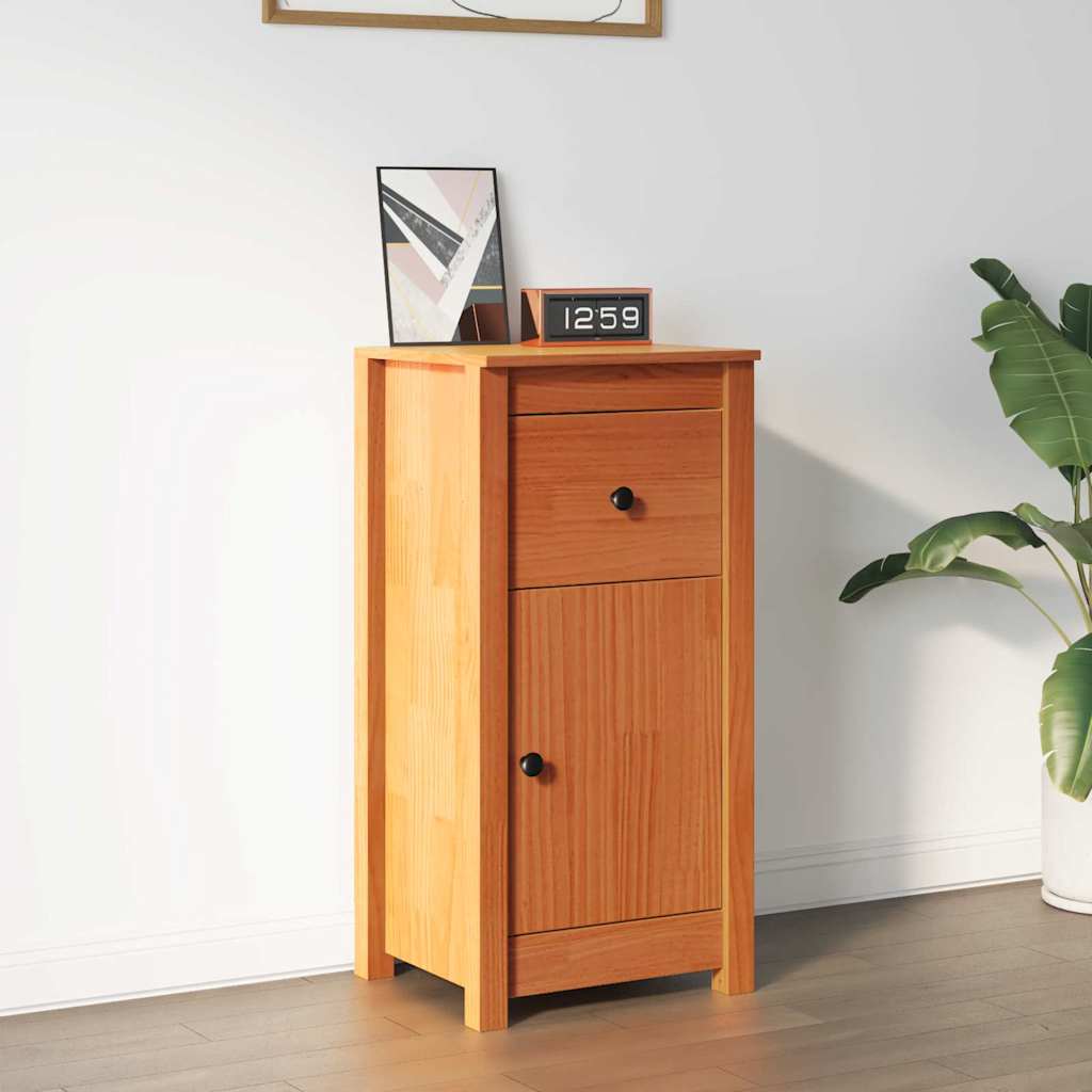Sideboard Voks brun 39 x 34,5 x 80 cm Massiv fyrretræ