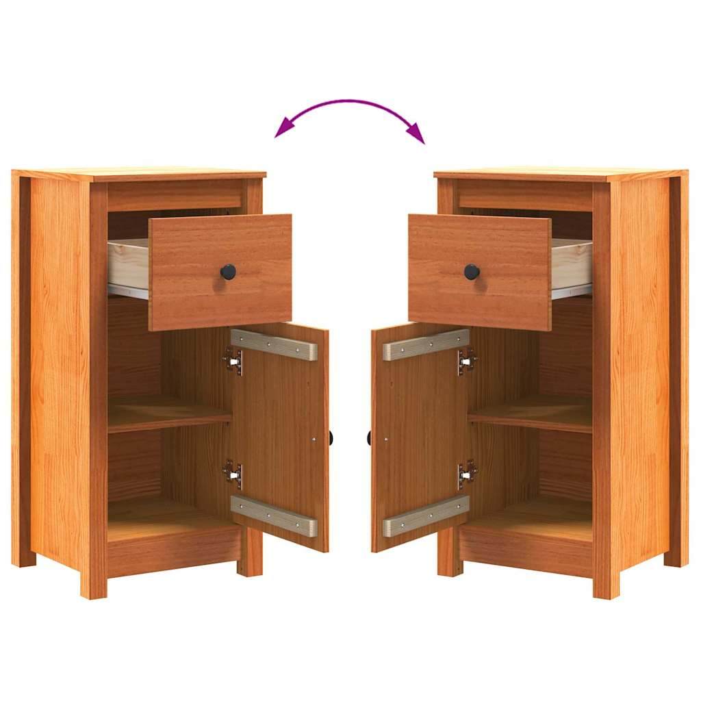 Sideboard Voks brun 39 x 34,5 x 80 cm Massiv fyrretræ