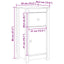 Sideboard Voks brun 39 x 34,5 x 80 cm Massiv fyrretræ