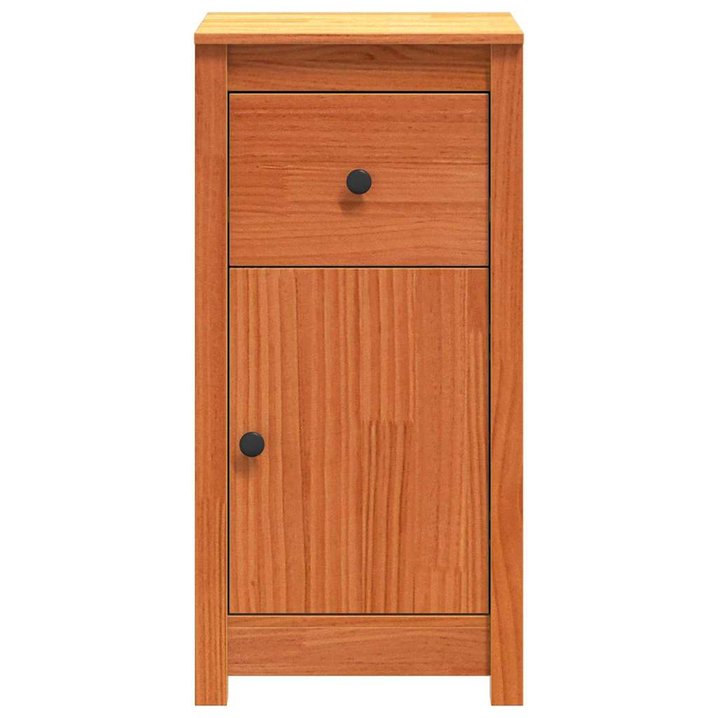 Sideboard 2 stk. Voks brun 39 x 34,5 x 80 cm Massiv fyrretræ