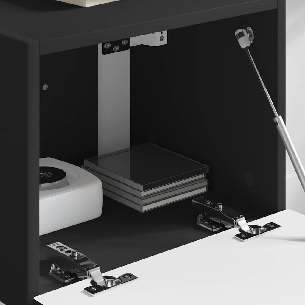 TV vægskab 39 x 31 x 29,5 cm Sort Konstrueret træ