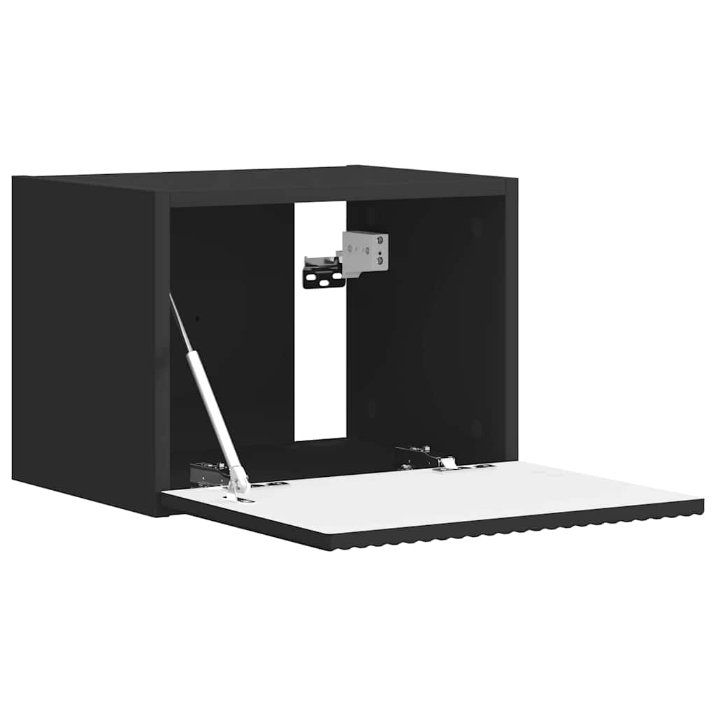 TV vægskab 39 x 31 x 29,5 cm Sort Konstrueret træ