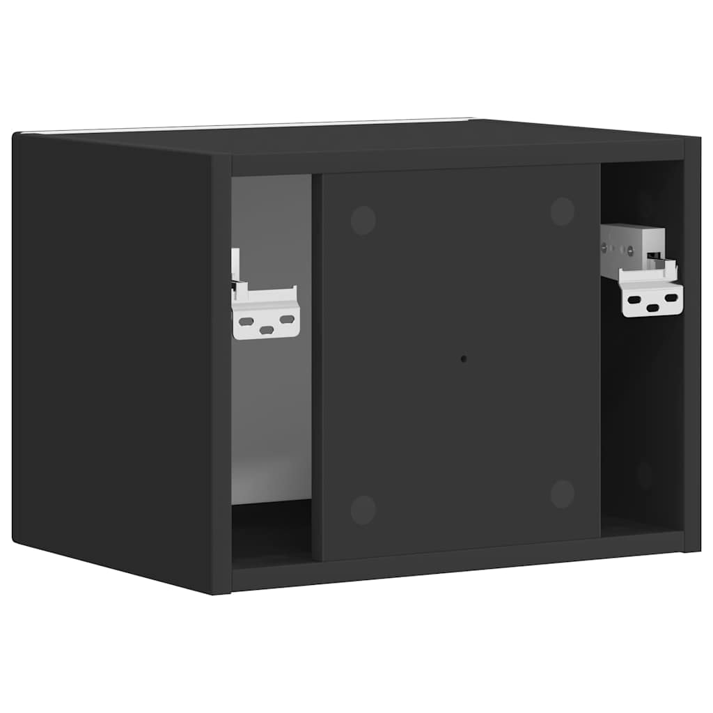 TV vægskab 39 x 31 x 29,5 cm Sort Konstrueret træ