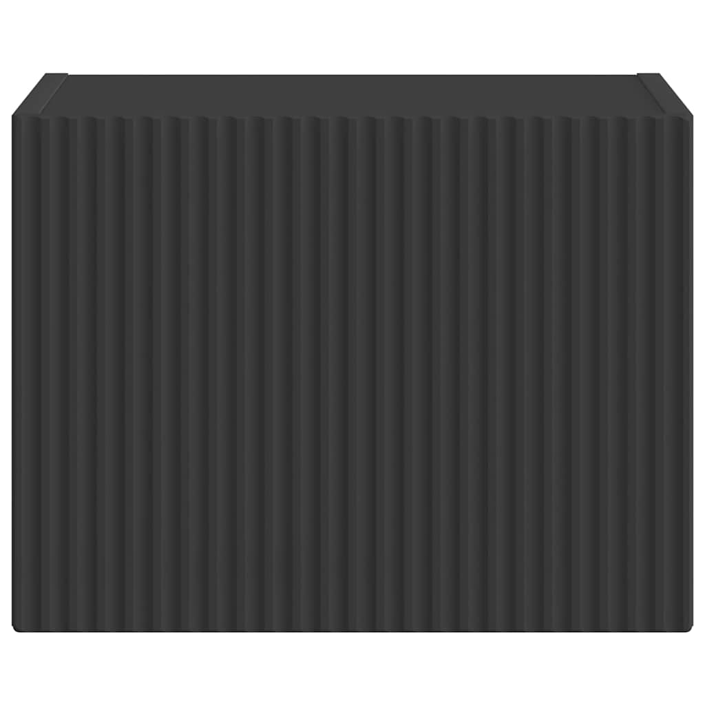 TV vægskab 39 x 31 x 29,5 cm Sort Konstrueret træ