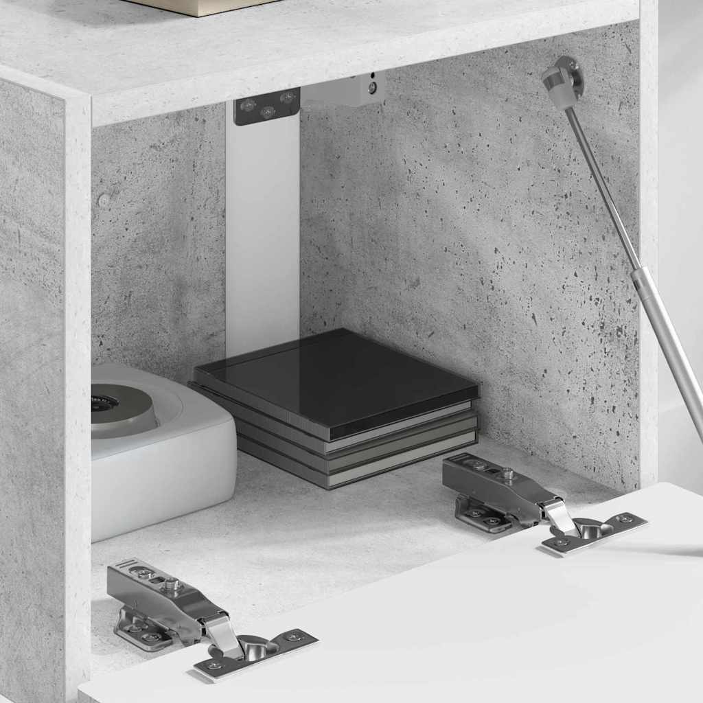 TV vægskab 39 x 31 x 29,5 cm Betongrå Konstrueret træ