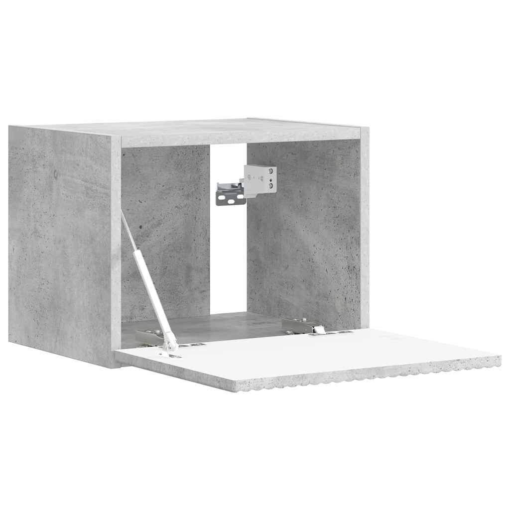 TV vægskab 39 x 31 x 29,5 cm Betongrå Konstrueret træ