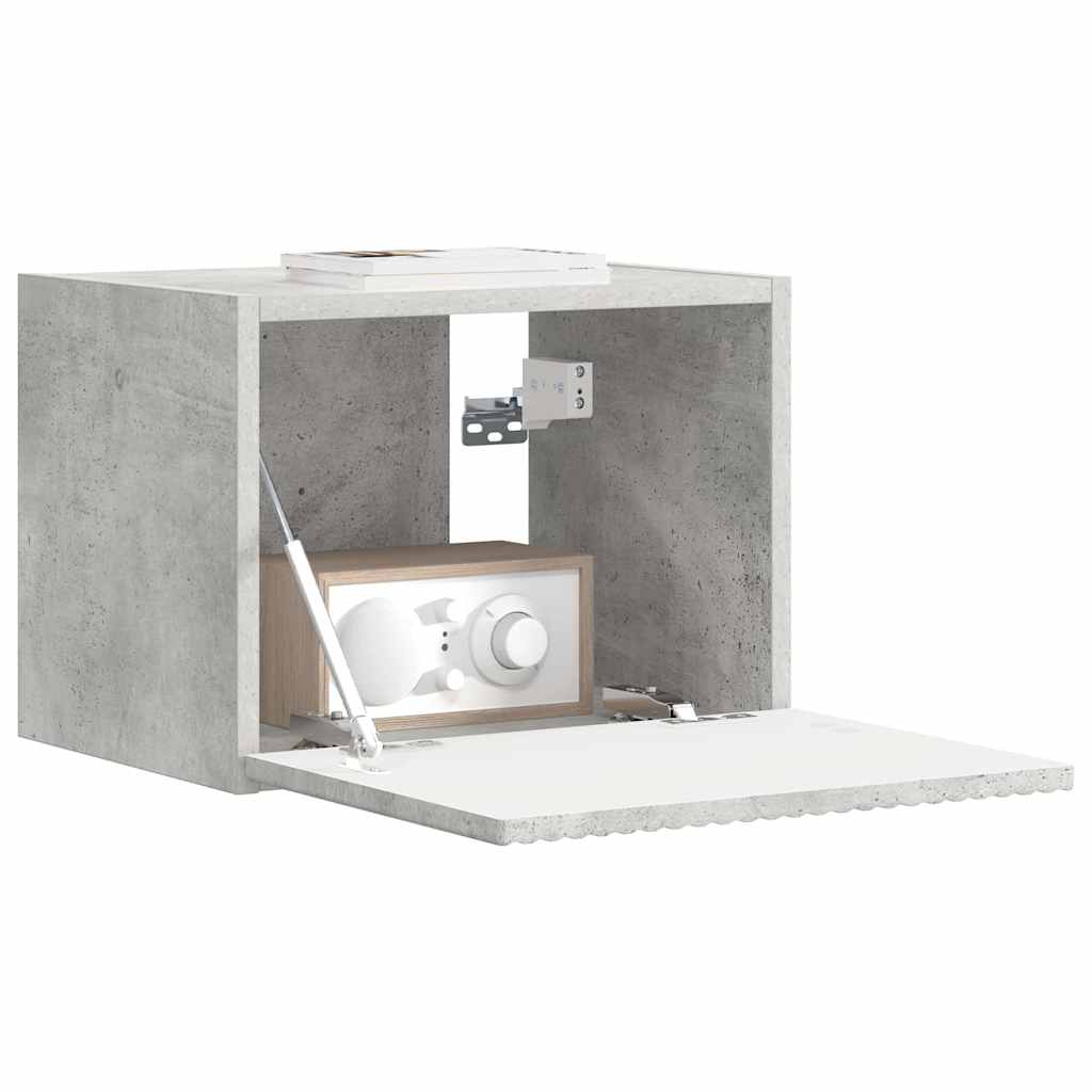 TV vægskab 39 x 31 x 29,5 cm Betongrå Konstrueret træ