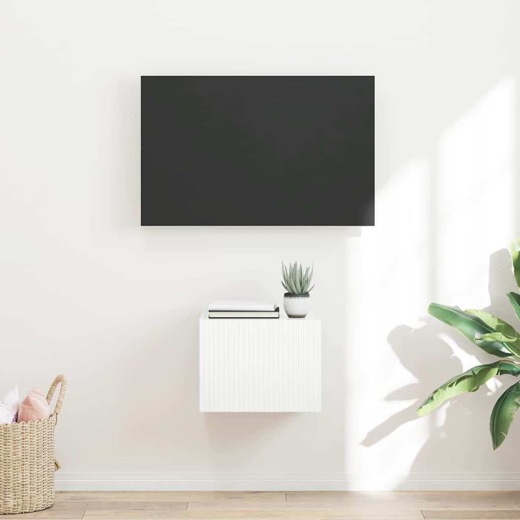 TV vægskab 39 x 31 x 29,5 cm Gloss Hvid Konstrueret træ