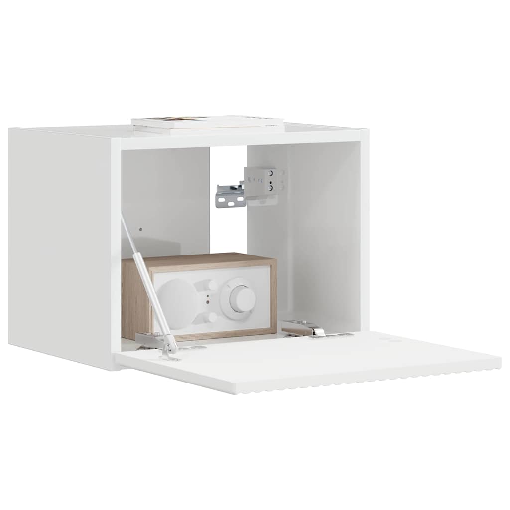 TV vægskab 39 x 31 x 29,5 cm Gloss Hvid Konstrueret træ