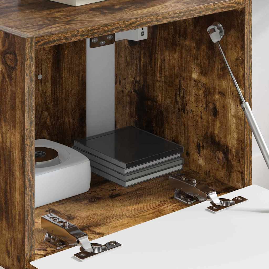 TV vægskab 39 x 31 x 29,5 cm Røget eg Konstrueret træ