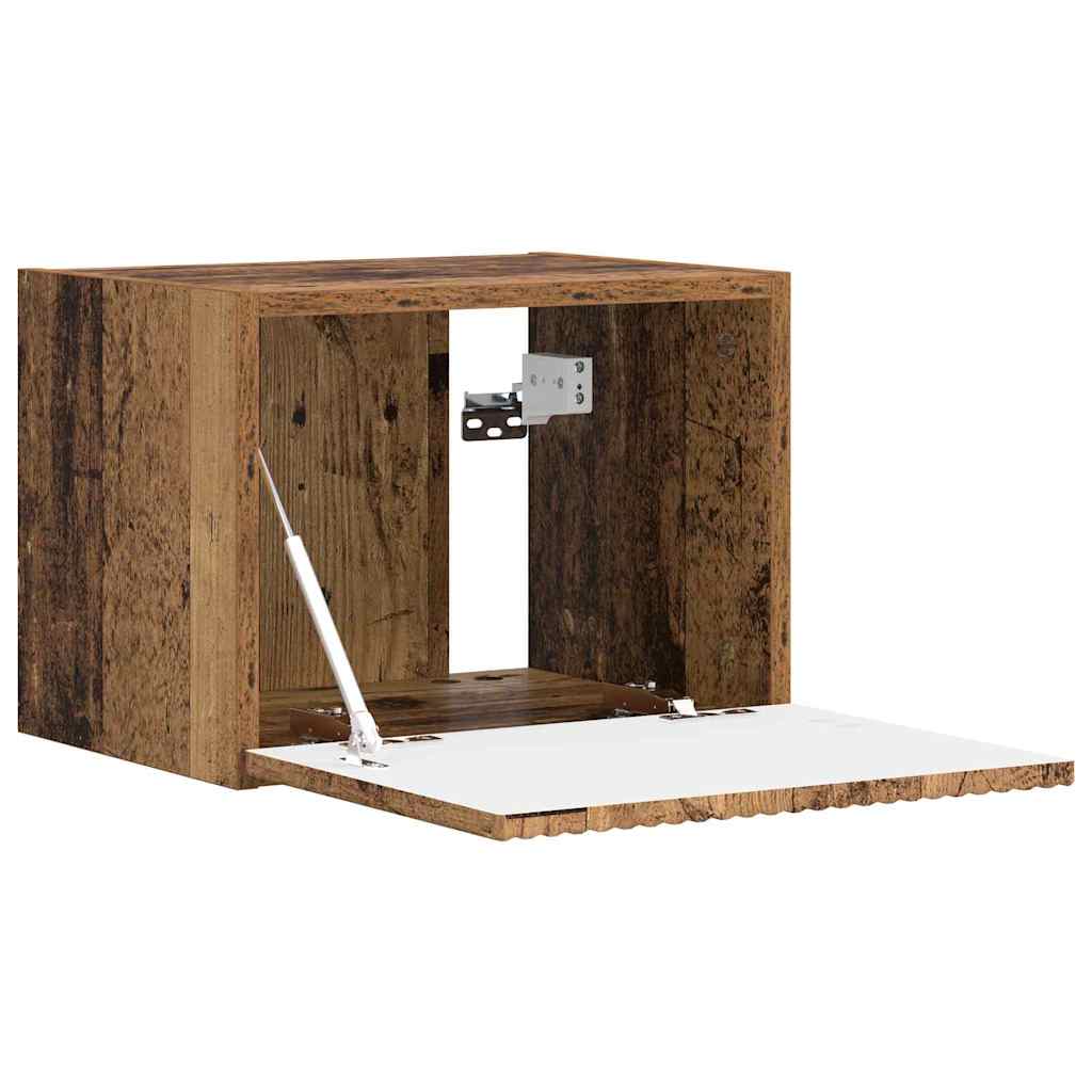 TV vægskab 39 x 31 x 29,5 cm Røget eg Konstrueret træ