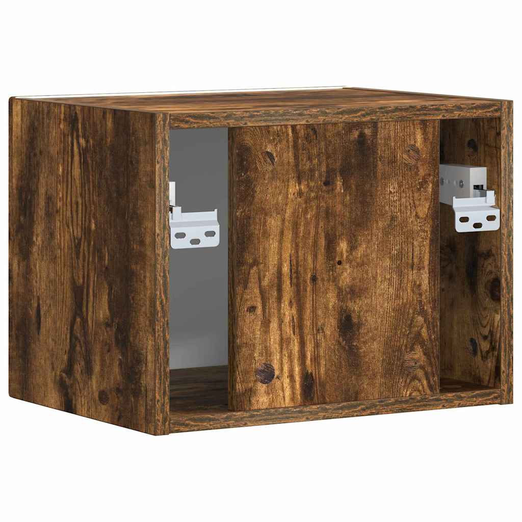 TV vægskab 39 x 31 x 29,5 cm Røget eg Konstrueret træ