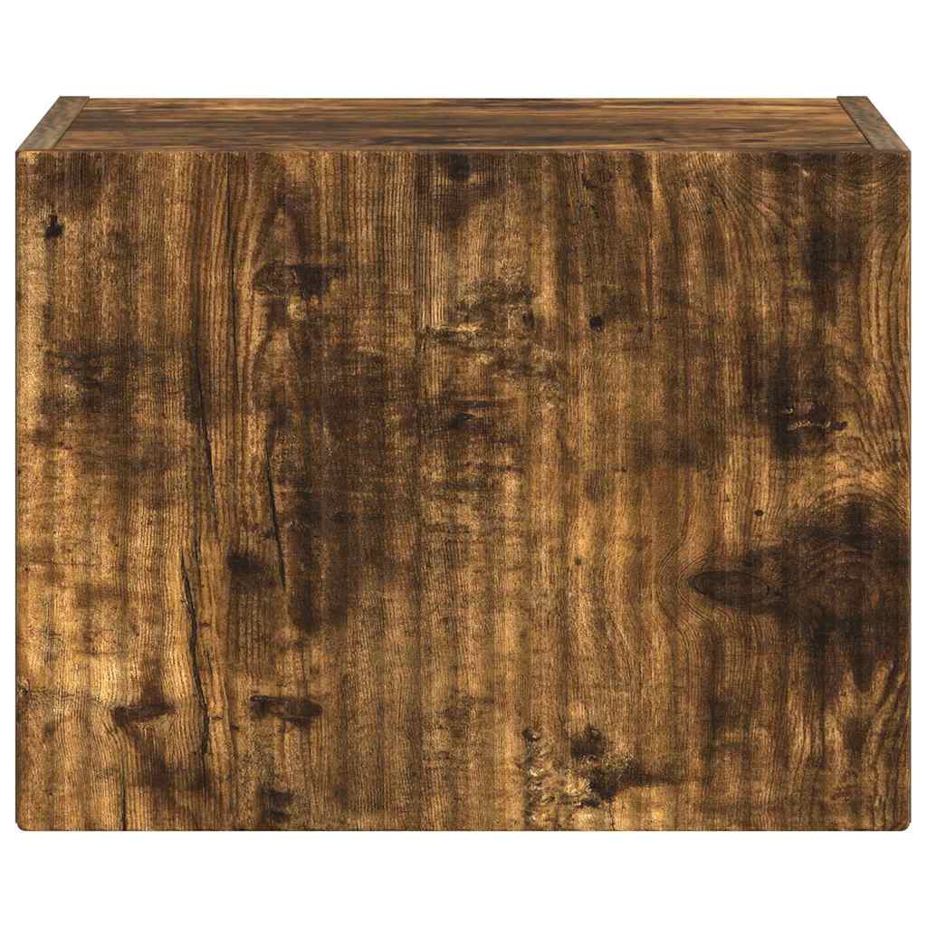 TV vægskab 39 x 31 x 29,5 cm Røget eg Konstrueret træ