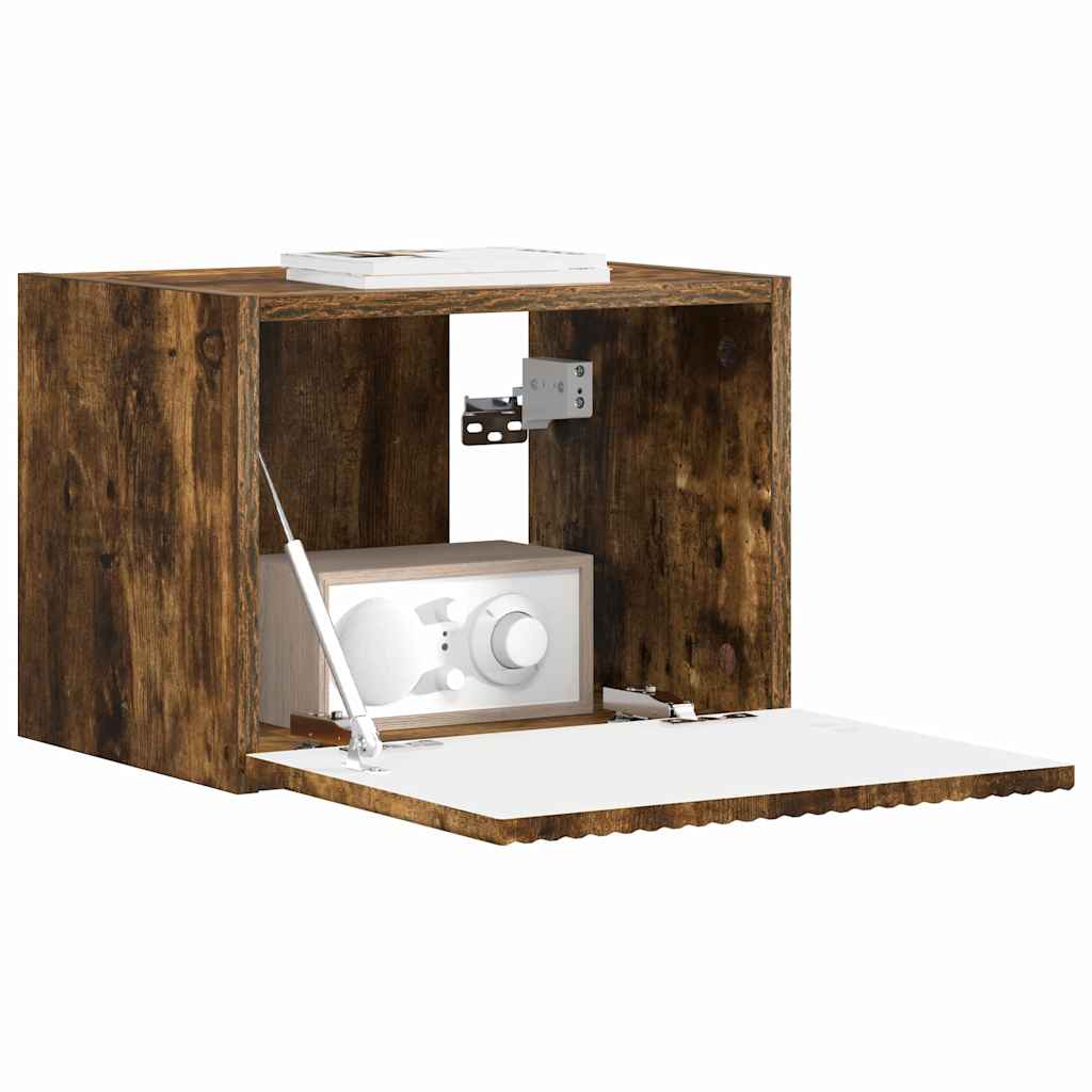 TV vægskab 39 x 31 x 29,5 cm Røget eg Konstrueret træ