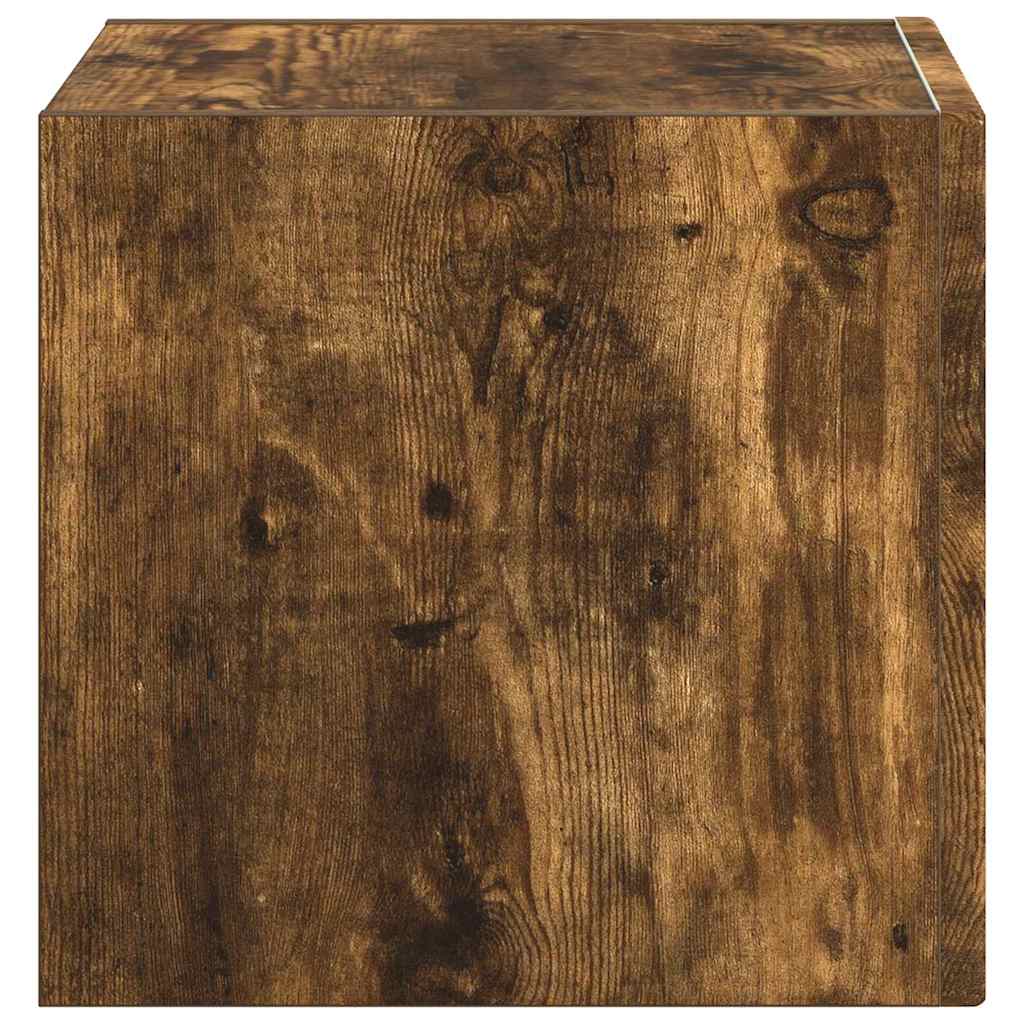 TV vægskab 39 x 31 x 29,5 cm Røget eg Konstrueret træ