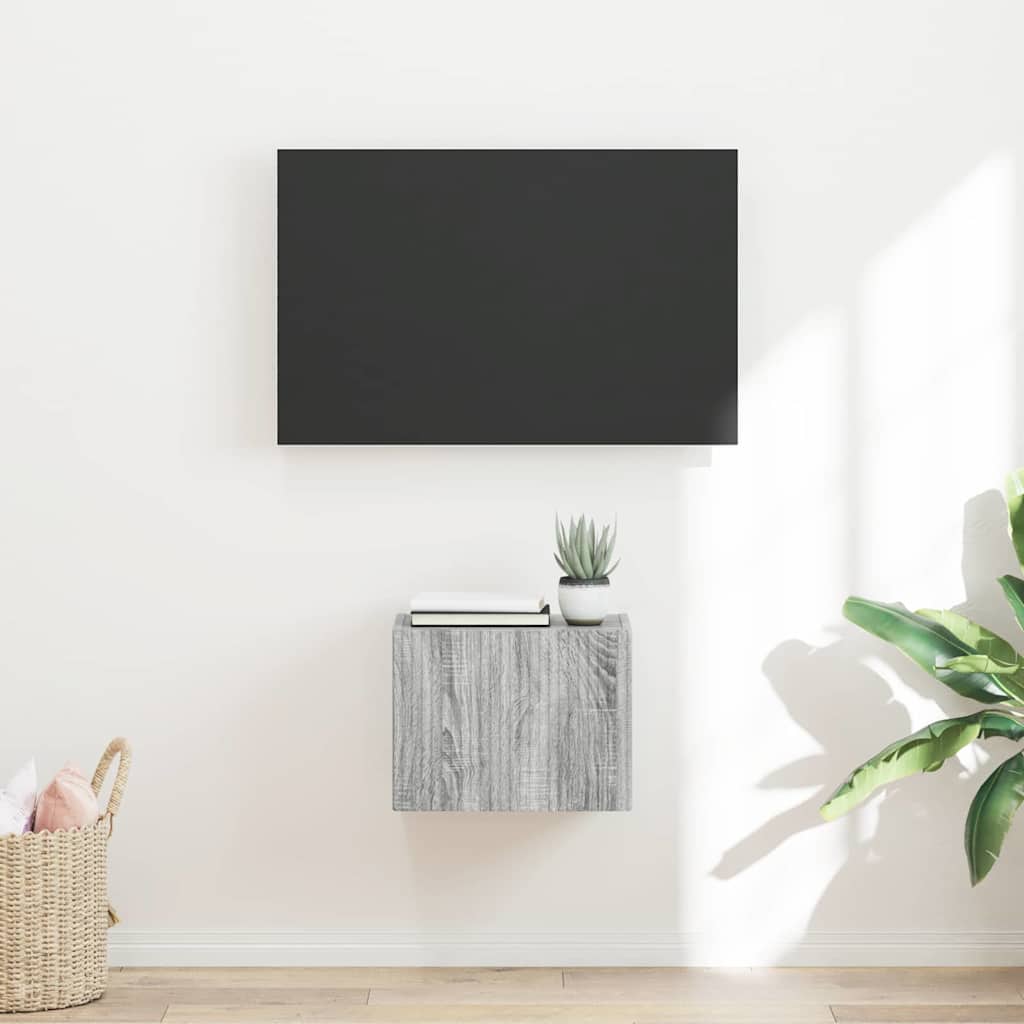 TV vægskab 39 x 31 x 29,5 cm Grå Sonoma Konstrueret træ