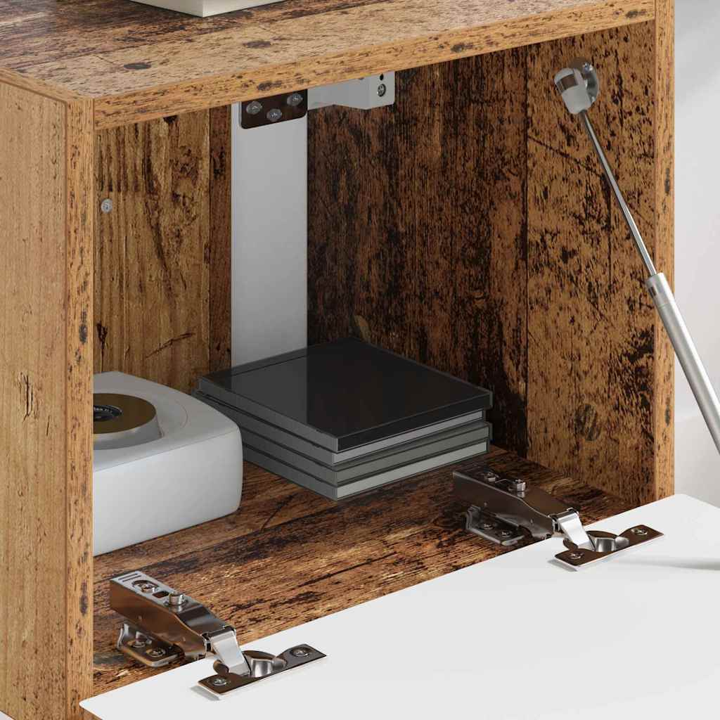 TV vægskab 39 x 31 x 29,5 cm Gammelt træ Konstrueret træ