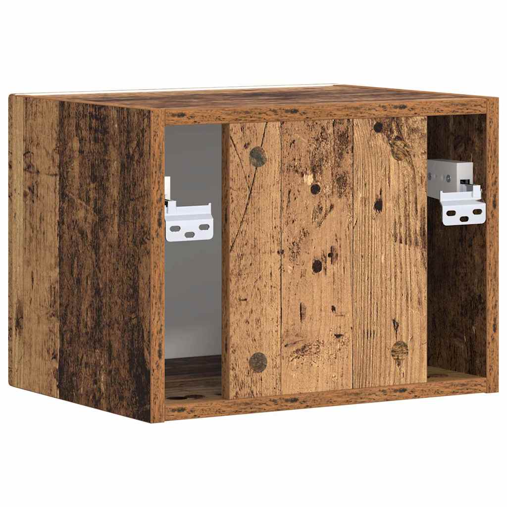 TV vægskab 39 x 31 x 29,5 cm Gammelt træ Konstrueret træ