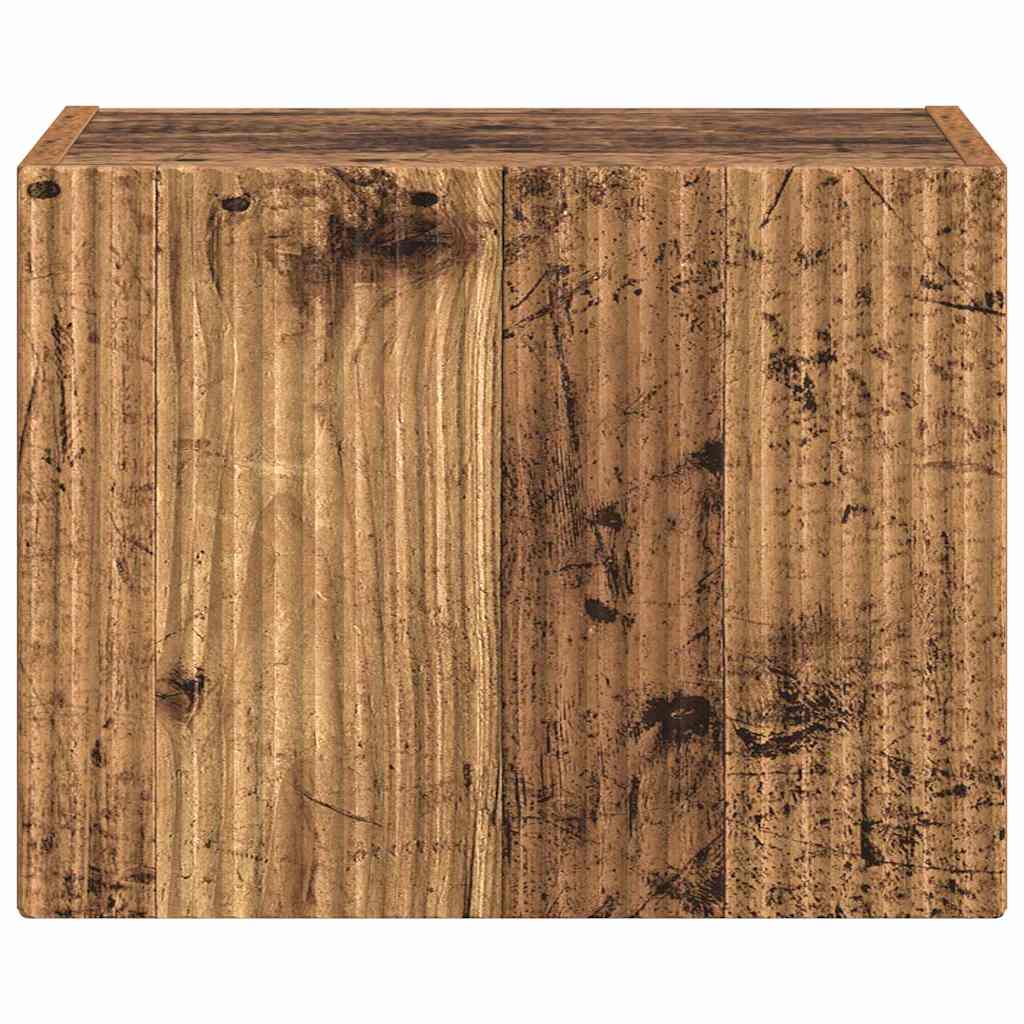 TV vægskab 39 x 31 x 29,5 cm Gammelt træ Konstrueret træ