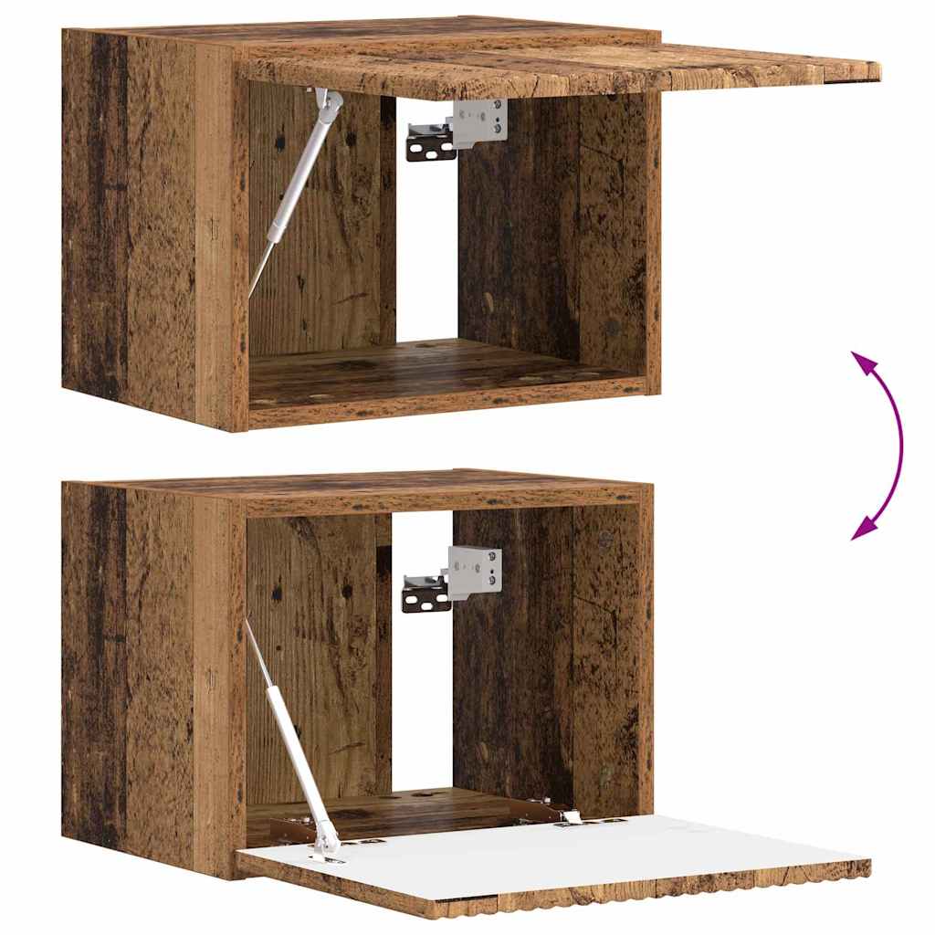 TV vægskab 39 x 31 x 29,5 cm Gammelt træ Konstrueret træ
