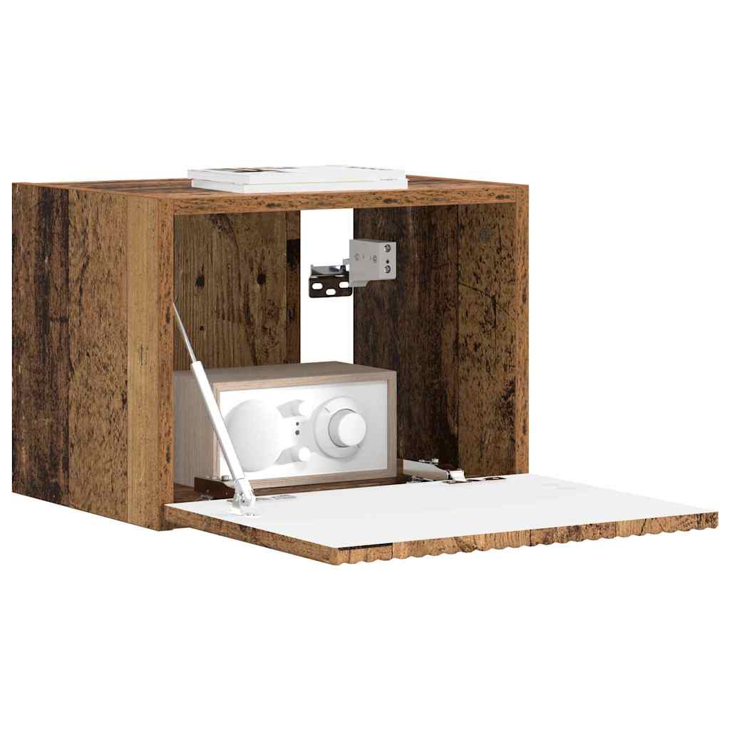 TV vægskab 39 x 31 x 29,5 cm Gammelt træ Konstrueret træ