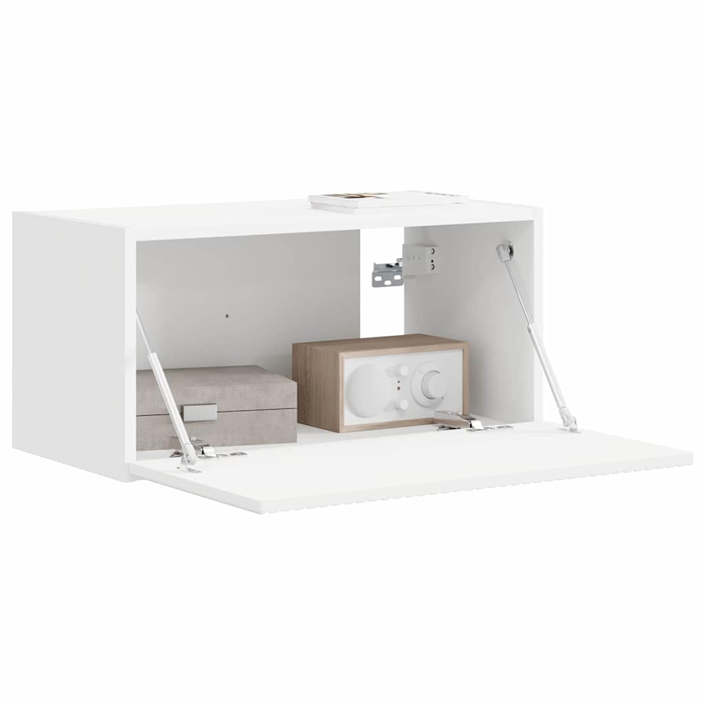 TV vægskab 60 x 31 x 29,5 cm Hvid Konstrueret træ