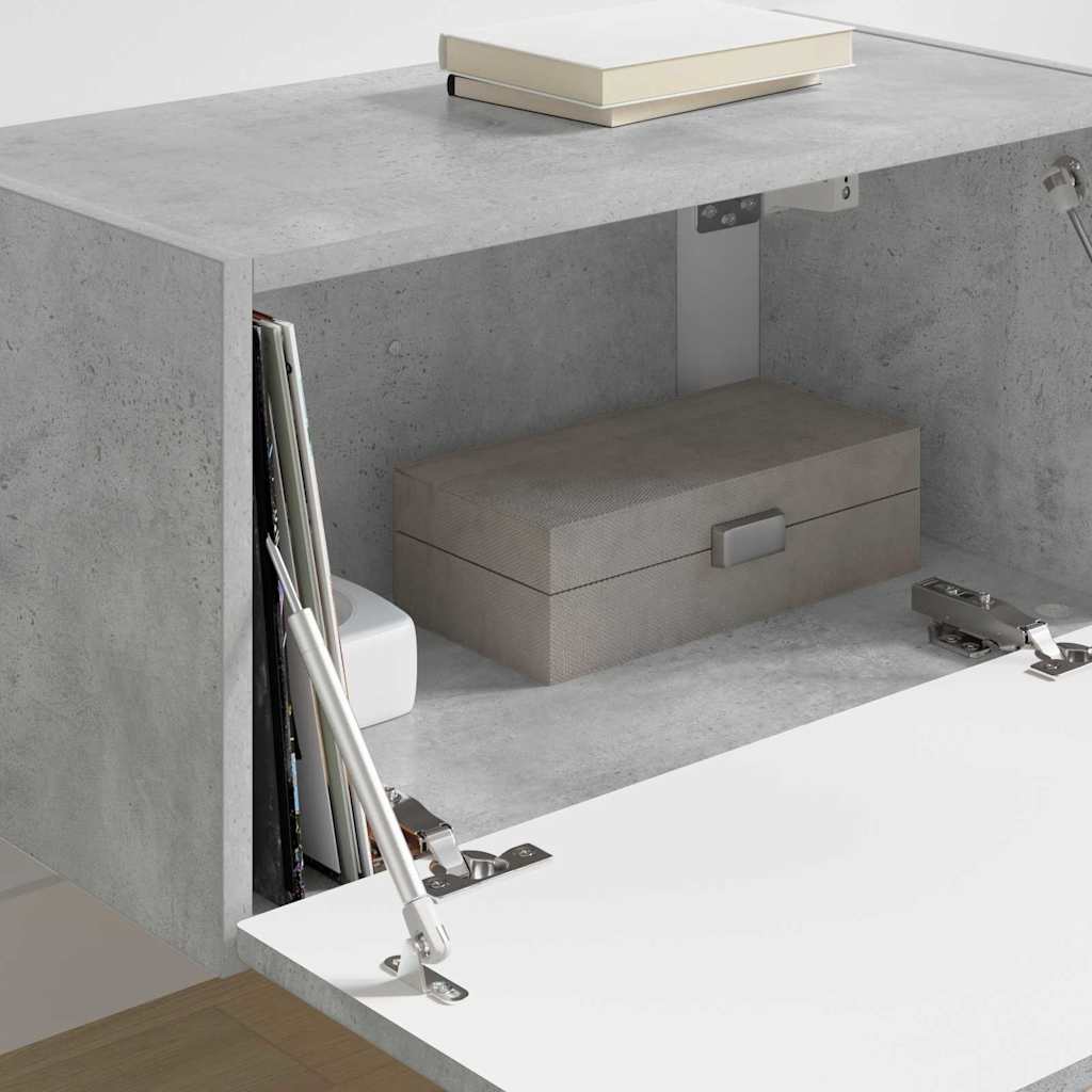 TV vægskab 60 x 31 x 29,5 cm Betongrå Konstrueret træ