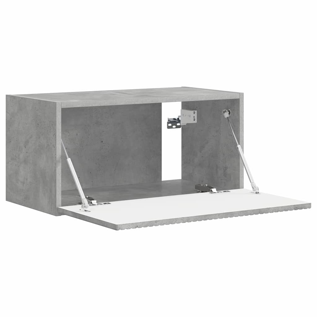 TV vægskab 60 x 31 x 29,5 cm Betongrå Konstrueret træ