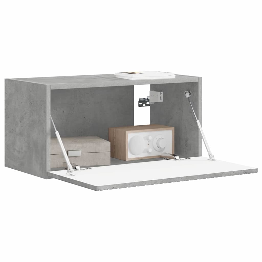 TV vægskab 60 x 31 x 29,5 cm Betongrå Konstrueret træ