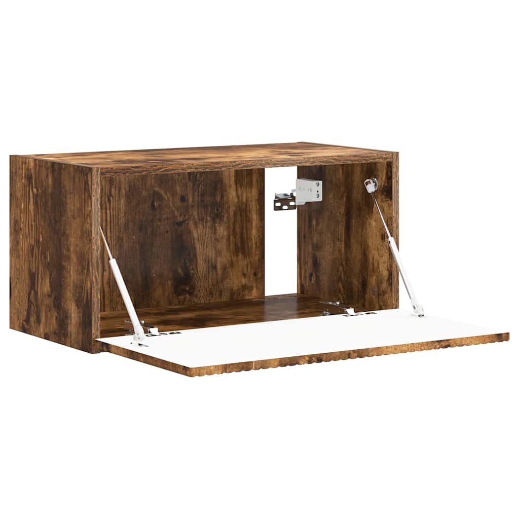 TV vægskab 60 x 31 x 29,5 cm Røget eg Konstrueret træ
