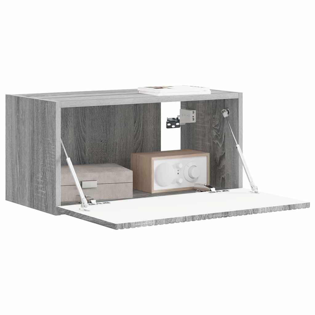 TV vægskab 60 x 31 x 29,5 cm Grå Sonoma Konstrueret træ
