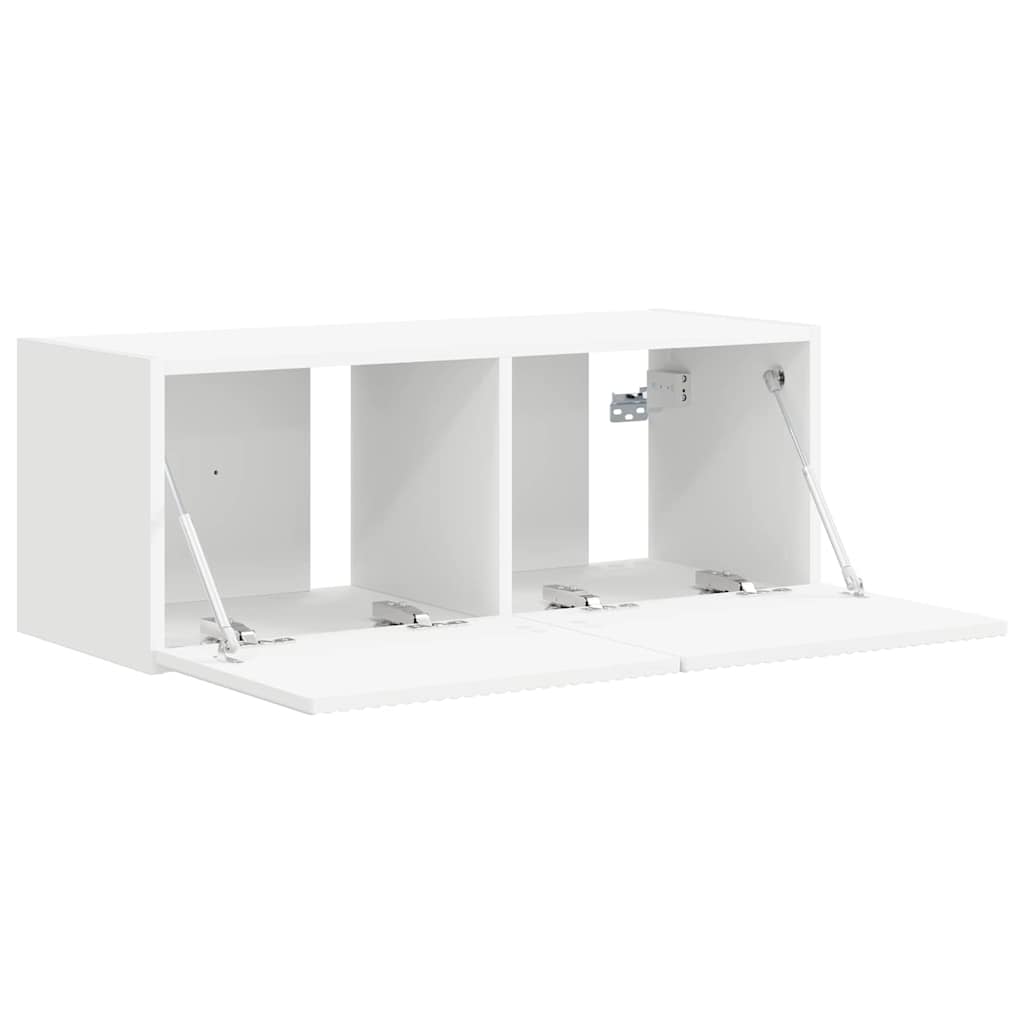 TV vægskab 78,5 x 30 x 29,5 cm Hvid Konstrueret træ