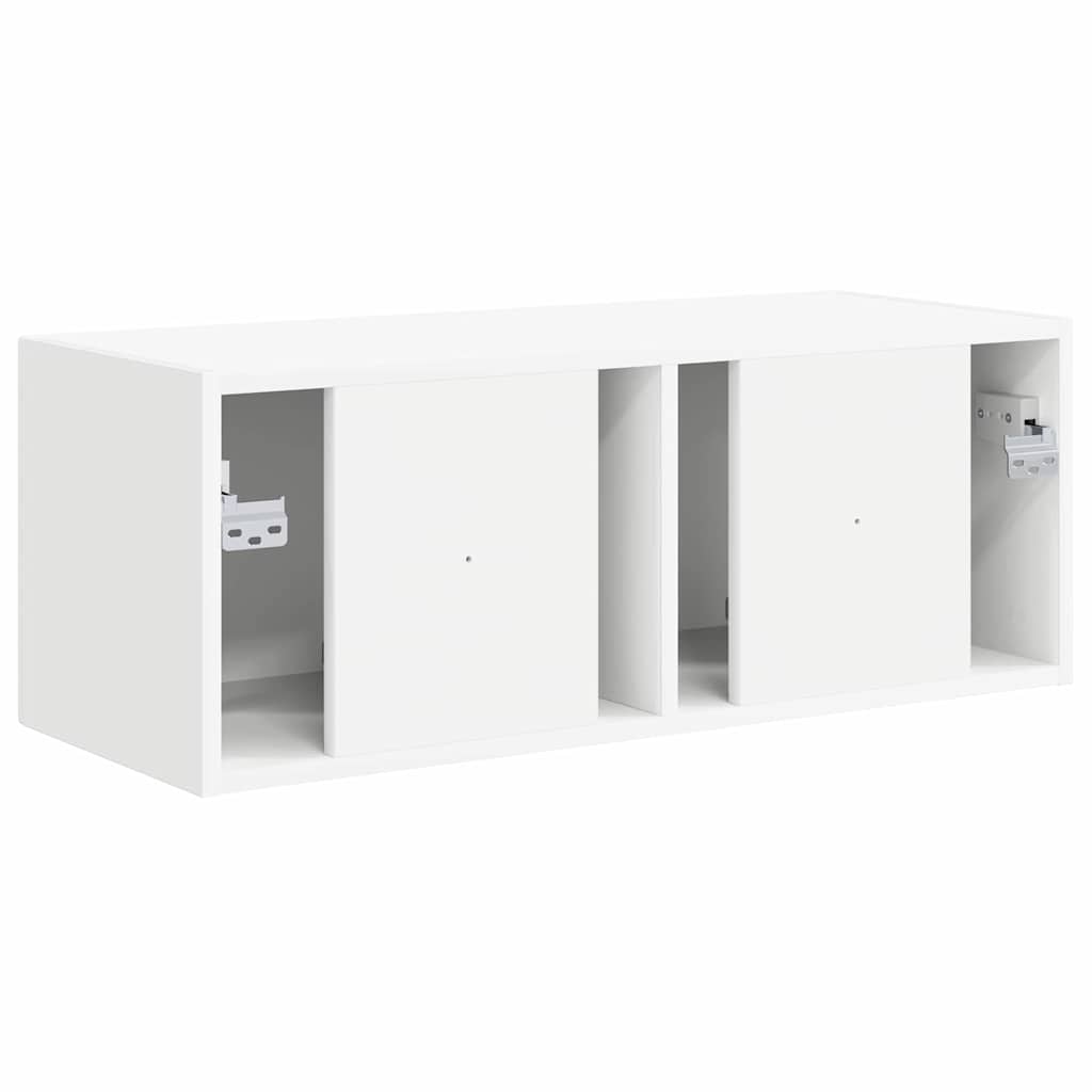 TV vægskab 78,5 x 30 x 29,5 cm Hvid Konstrueret træ