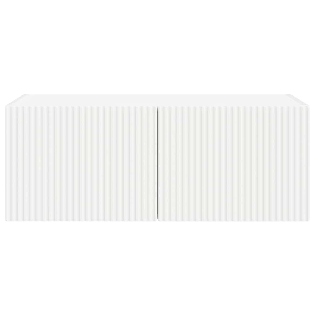 TV vægskab 78,5 x 30 x 29,5 cm Hvid Konstrueret træ