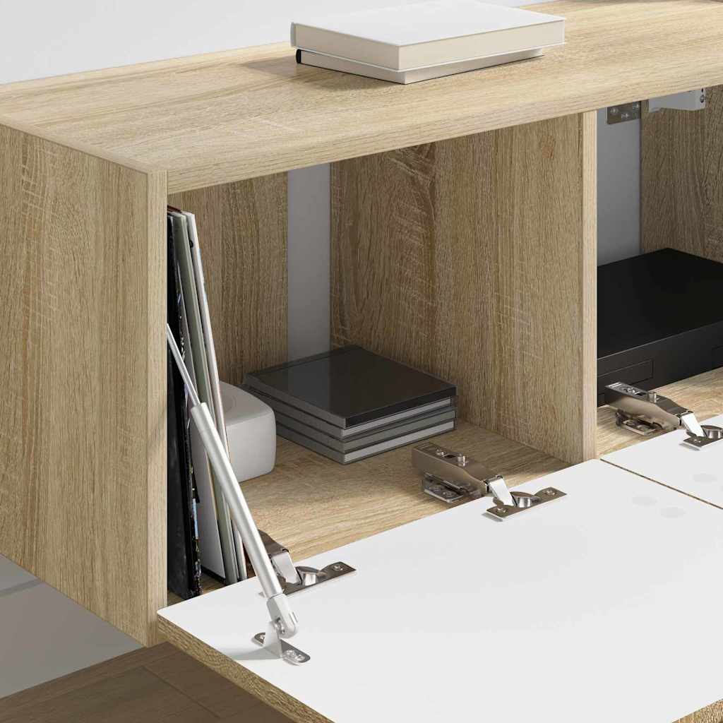 TV vægskab 78,5 x 30 x 29,5 cm Sonoma-eg Konstrueret træ