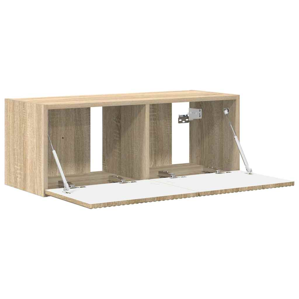 TV vægskab 78,5 x 30 x 29,5 cm Sonoma-eg Konstrueret træ